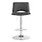 Armen Living Thierry Adjustable Swivel Gray Faux Leather with Walnut Back and Chrome Bar Stool LCTHBAWAGR - alternate 2
